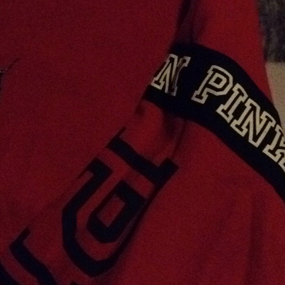 HTF PINK holiday crew / pullover - Picture 3 of 4